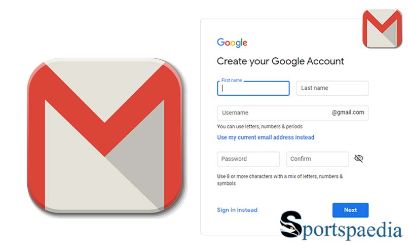Gmail sign in new account