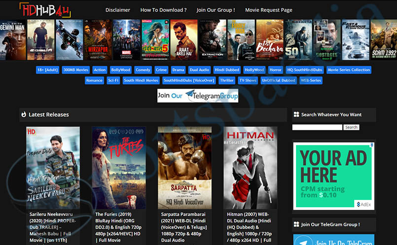 Hdhub4u - illegal Bollywood & Hollywood Download Website